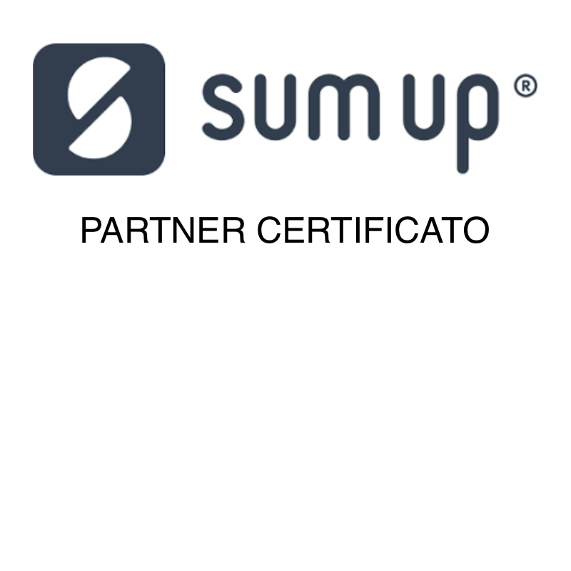 Logo società Sum Up che si occupa dei pagamenti tramite POS portatile.